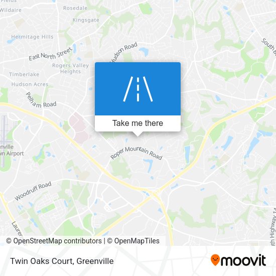 Twin Oaks Court map