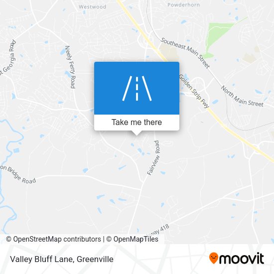 Valley Bluff Lane map