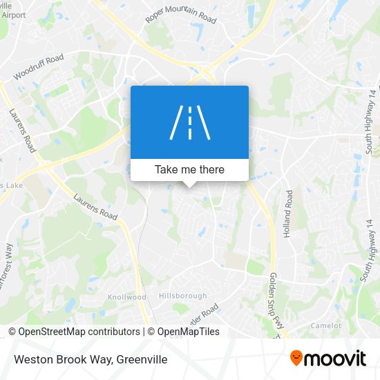 Weston Brook Way map