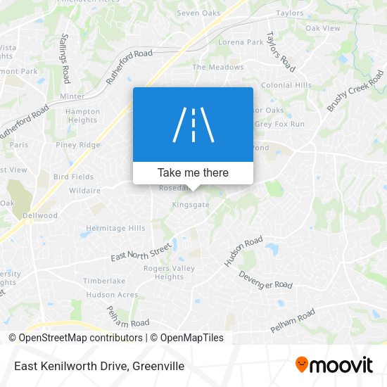 East Kenilworth Drive map