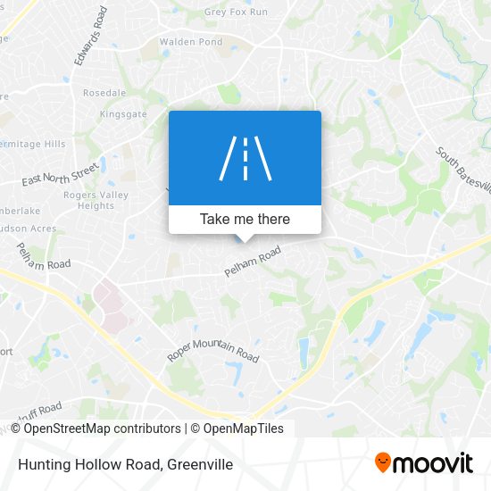 Hunting Hollow Road map