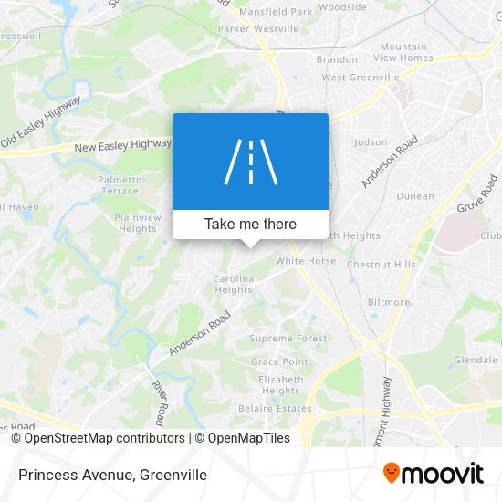 Princess Avenue map