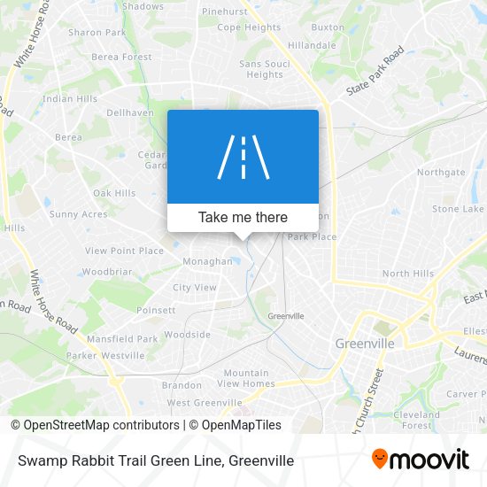 Swamp Rabbit Trail Green Line map