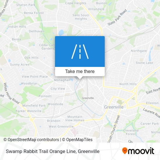 Swamp Rabbit Trail Orange Line map