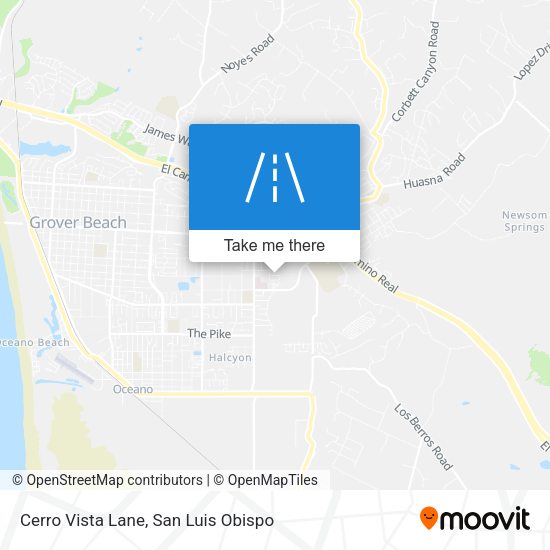 Cerro Vista Lane map