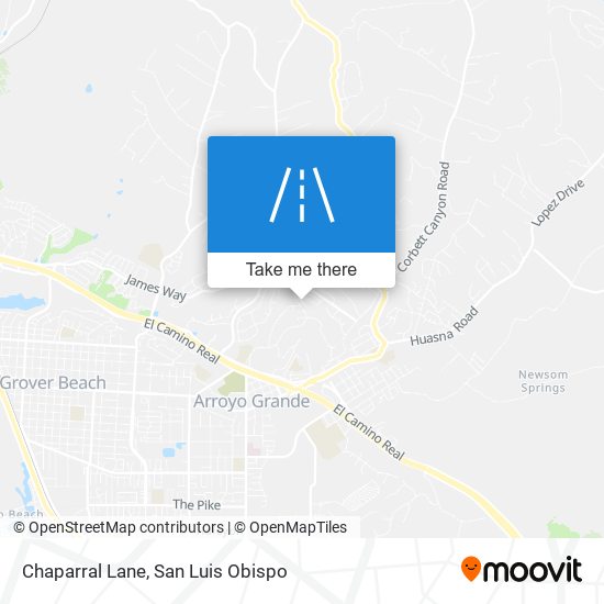 Chaparral Lane map