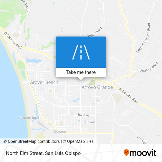 North Elm Street map