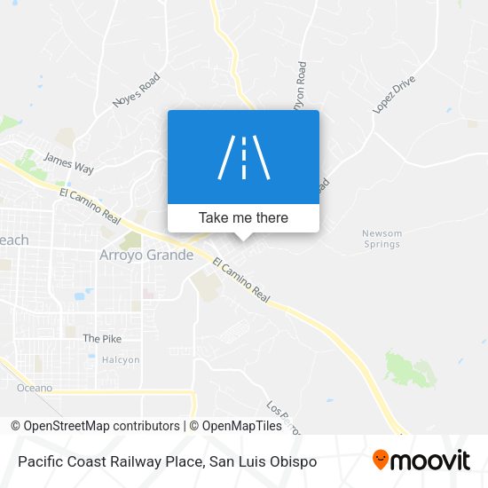 Pacific Coast Railway Place map