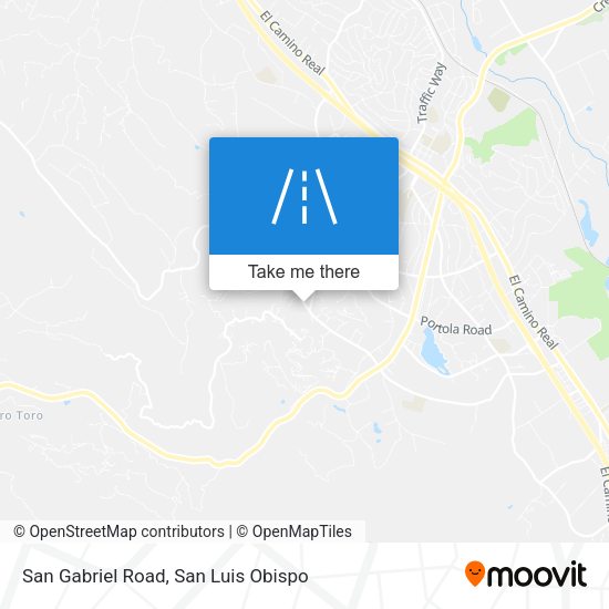 San Gabriel Road map