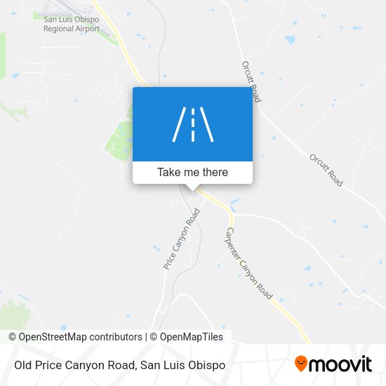 Old Price Canyon Road map