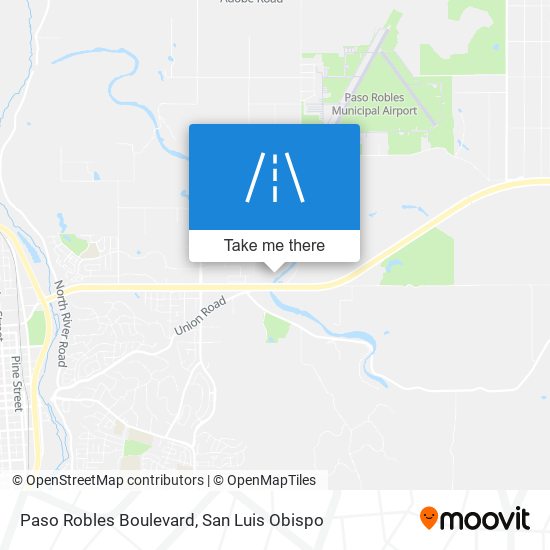 Paso Robles Boulevard map