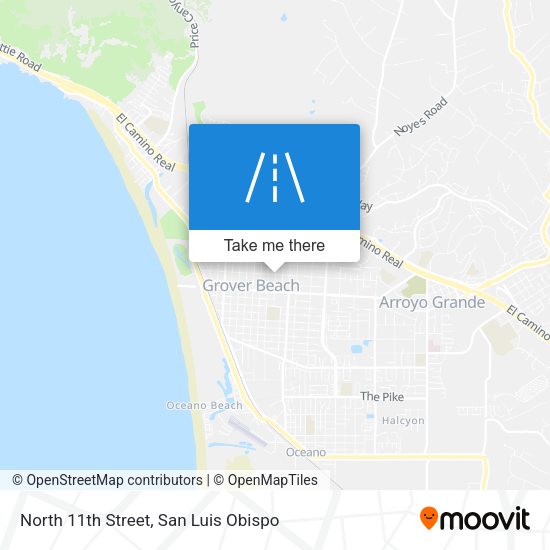 North 11th Street map