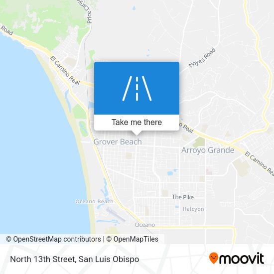 North 13th Street map