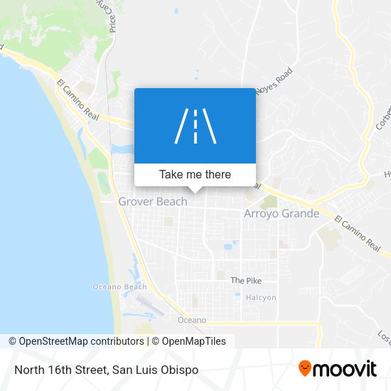 North 16th Street map