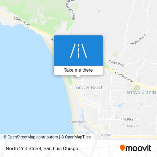 North 2nd Street map