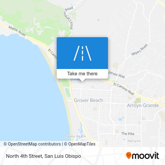 North 4th Street map