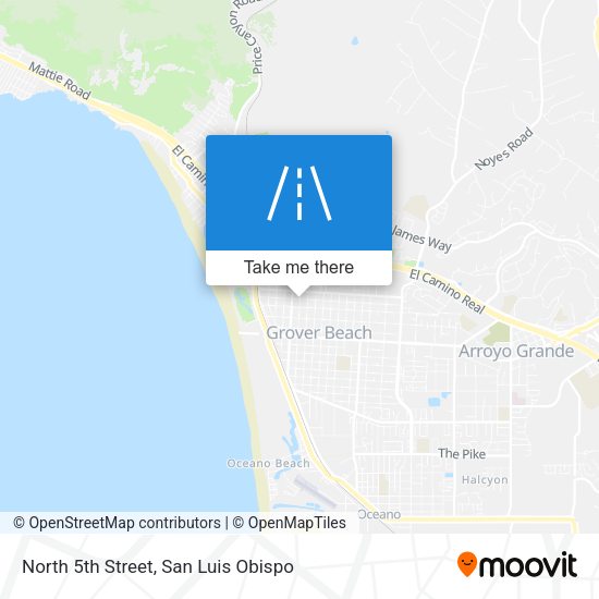 North 5th Street map