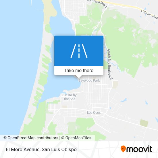 Mapa de El Moro Avenue
