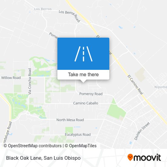 Black Oak Lane map