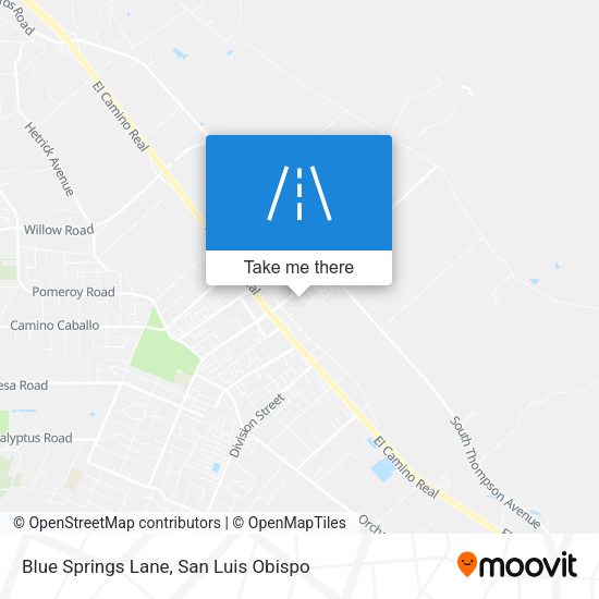Blue Springs Lane map