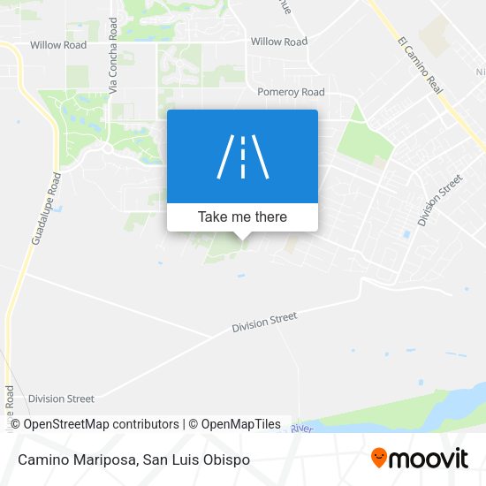 Camino Mariposa map