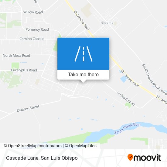 Cascade Lane map