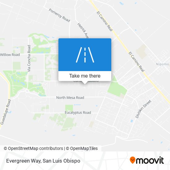 Evergreen Way map