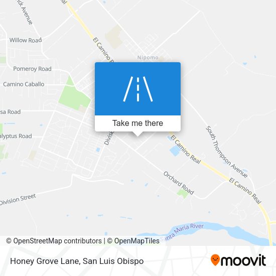 Honey Grove Lane map