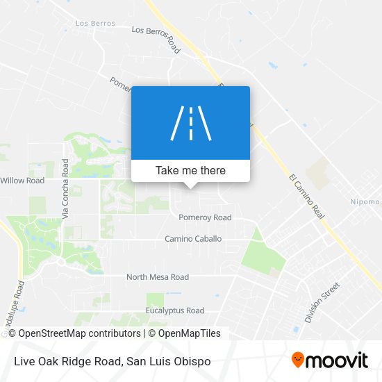 Live Oak Ridge Road map