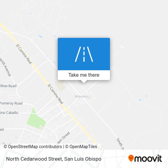 North Cedarwood Street map