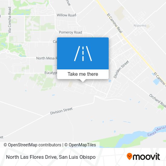 North Las Flores Drive map