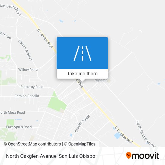 North Oakglen Avenue map