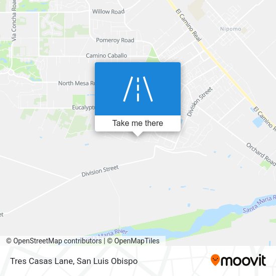 Tres Casas Lane map
