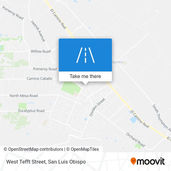 West Tefft Street map