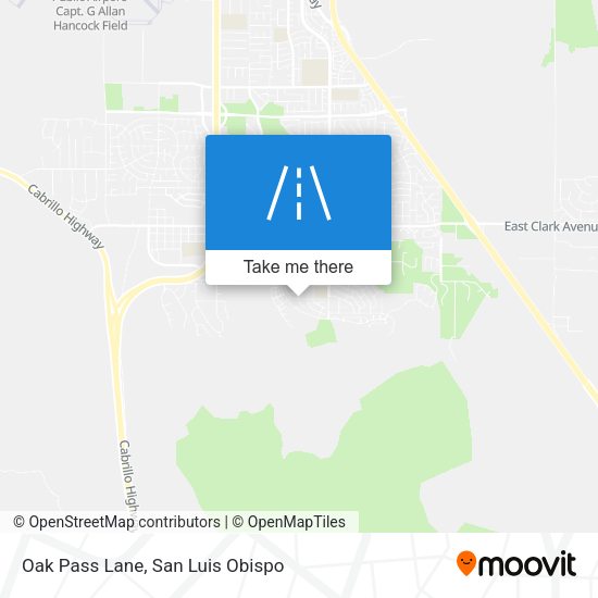 Oak Pass Lane map