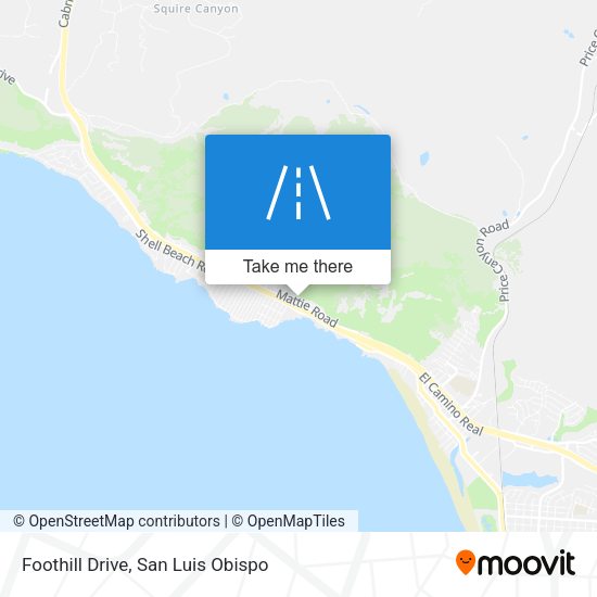 Foothill Drive map