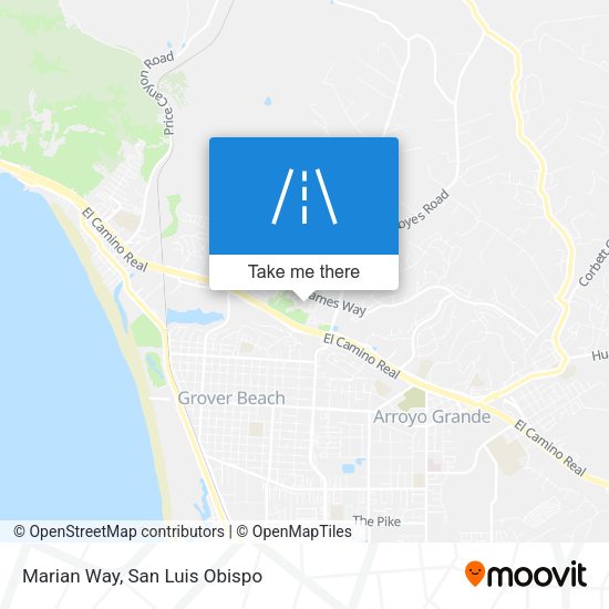 Marian Way map