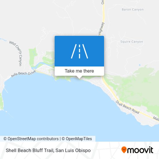 Mapa de Shell Beach Bluff Trail
