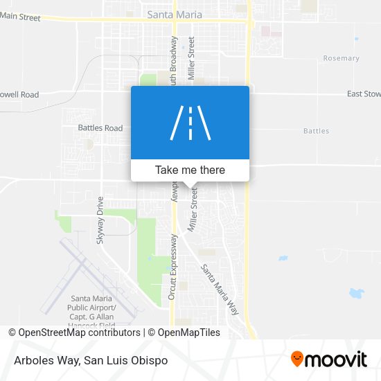 Arboles Way map
