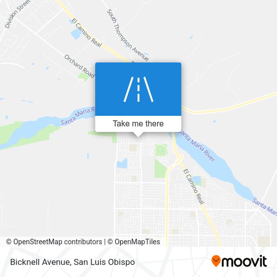 Bicknell Avenue map