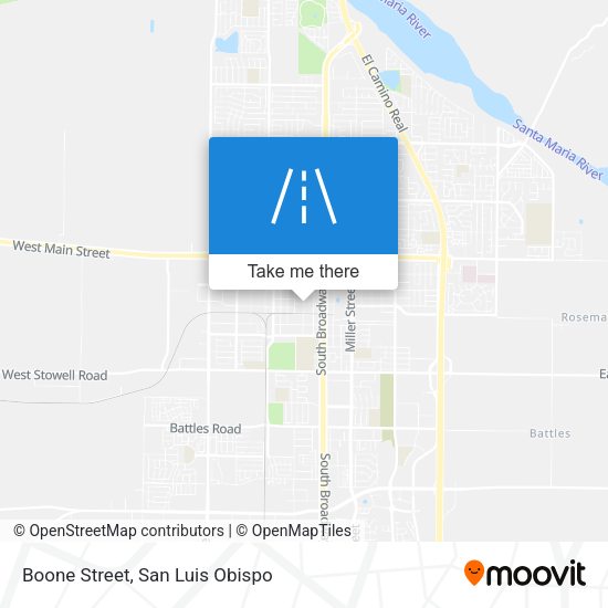 Boone Street map