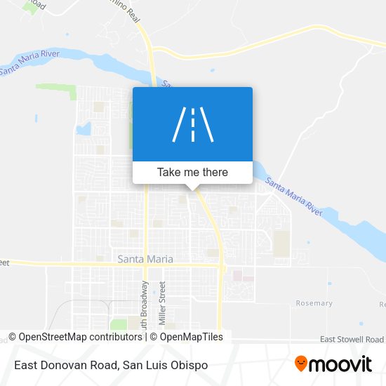 East Donovan Road map