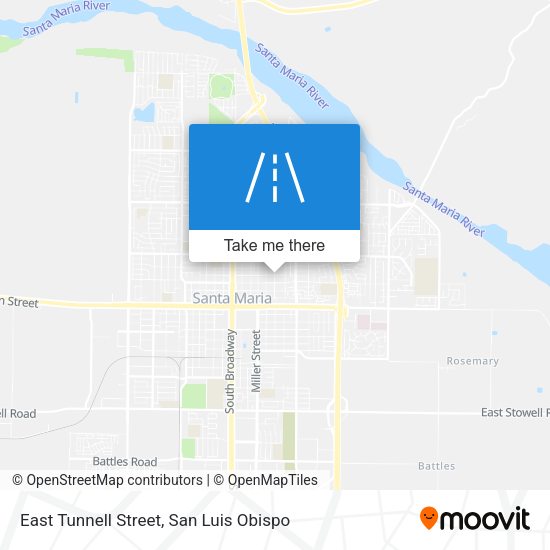 East Tunnell Street map