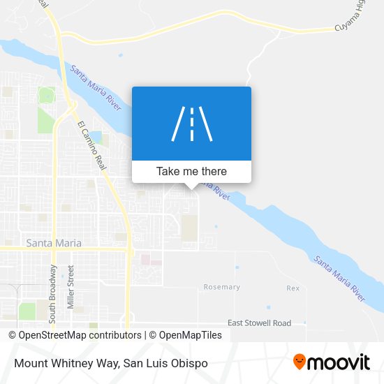 Mount Whitney Way map