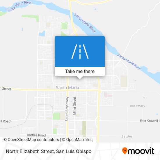 North Elizabeth Street map