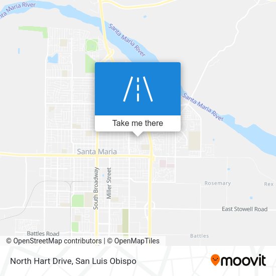 North Hart Drive map