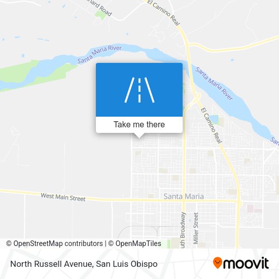Mapa de North Russell Avenue