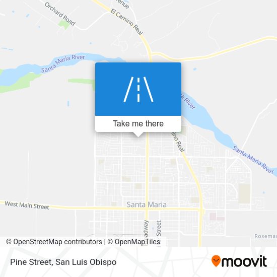 Pine Street map