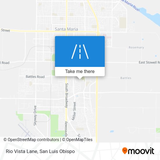 Rio Vista Lane map