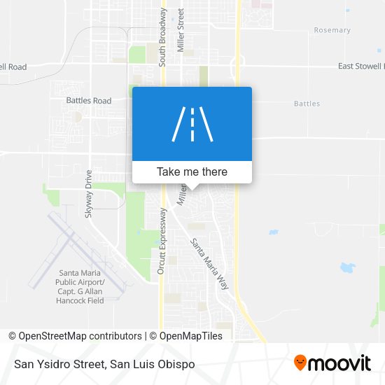 San Ysidro Street map